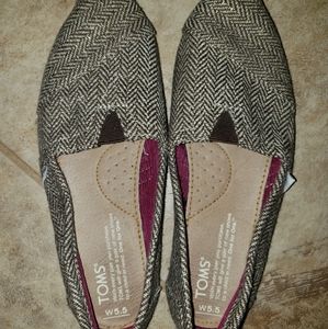 Sparkle brown Toms flats sz 5.5 very lightly worn